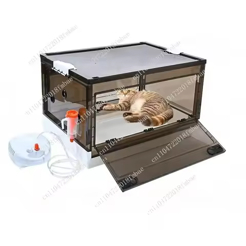 Aerosol Box for Pets, Breathable Oxygen Inhaler, Foldable Hair Dryer, Drying Box for Dogs and Cats, 