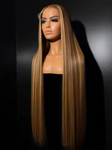 P4/27 Ombre Highlight Wigs Human Hair 13X4 Straight Lace Frontal Wig Brazilian Human Hair Pre Pluck 