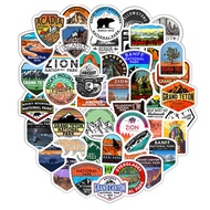 50 Pieces National Park Stationery Stickers Computer Cellphone Luggage Stickers
