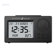 【3C】 Azan Mosque Digital Desktop Clock Muslim Arabic Table Clock Muslim Azan Alarm Clock with LCD Screen for Praying