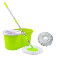 Spin Mop Magic Mop with Cleaner Bucket + 2 Mop Heads