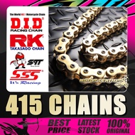 RANTAI DID,RK,STT,SSS U-RING,O-RING,ORING,LIGHT WEIGHT 415 MOTORCYCLE CHAIN GOLD,RED,PINK,YELLOW,ORA