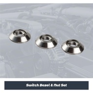 6Pcs Dash Switch Bezel & Nuts Set For Jeep CJ5 CJ7 CJ8 1972-1986 Light Wiper Fan