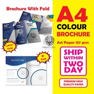 Flyer Printing A4 157gsm art paper ( Brochure fold option )