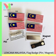 Lencana Malaysia Jalur Gemilang (Pin/Magnet) (5x2.5cm)(1pc) / Bendera Malaysia Pin / Malaysia Flag B