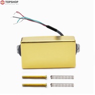 Brass Cover Humbucker Pickup with Alnico 5 and Coil Splitting for Guitar Upgrade