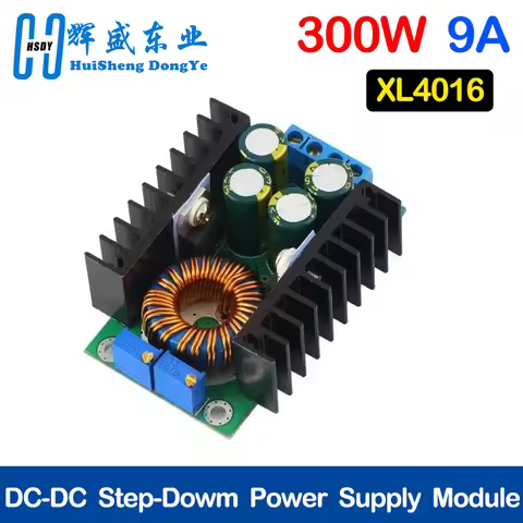 300W XL4016 DC-DC Max 9A Step Down Buck Converter 5-40V To 1.2-35V Adjustable Power Supply Module LE