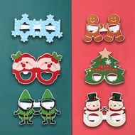Christmas Wreath Paper Glasses Kids Favor Christmas Gift Ideas Christmas Ornaments Santa Claus Snowman Xmas Photo Props Happy New Year 2024 Decorations