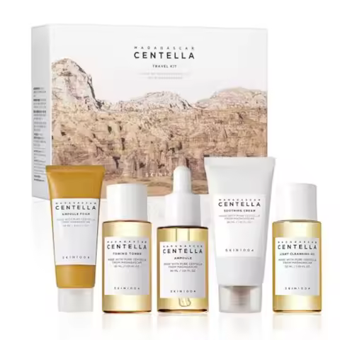 5Pcs SKIN1004 Madagascar Centella Travel Kit Set Cleansing Oil Toner Ampoule Cream Sun Cream Cica So