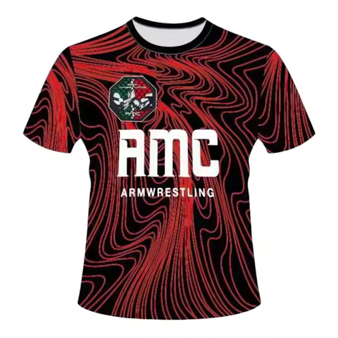 AMC Classics 10 Devon Larratt Arm Wrestling Jersey Short Sleeve Wrist Enthusiasts Training Fitness G