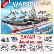 Miniature military toy ship, miniature airplane, army toy, tank toy, miniature police toy, bulldozer