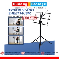 [Warehouse Storage Official] Music Book Tripod Music Book Stand/Ammoon Tripod Stand Music Sheet Music - P-01 - Black