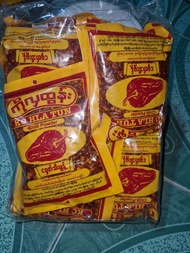 ko hla tun Chili 80g. พริกป่นหยาบ พริกพม่า โกลาทูน พริกแห้ง พริกบด