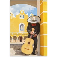 ToMart Mexican Mariachi - Canvas Print Guitar Art Music Posters Wall Art Decorative Painting Canvas 