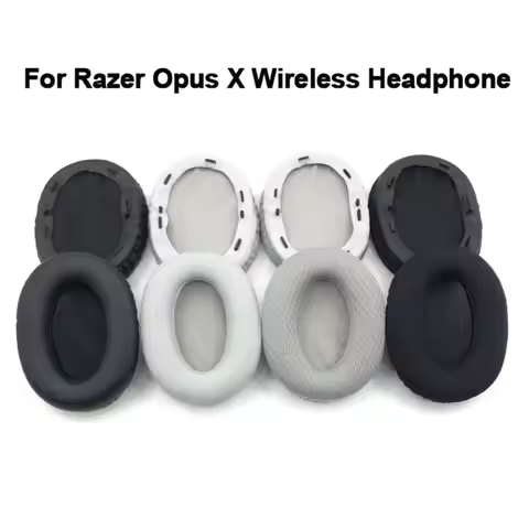 1Pair Replacement Foam Ear Pads Cushion Cover for Razer Opus X Wireless Headphone Earmuff Headset Ea