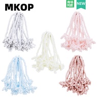 Mkop Hole Decorative Shoe Buckles with Pearl Beads & Flowers - Perfect for Crocs & Cross Shoes