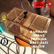 KANDANG SEKAT PRENJAK SANGKAR SEKAT BURUNG SIRPU CEMPLIR SIRTU CIPOH PRENJAK BAHAN KAYU / BAMBU KUAT