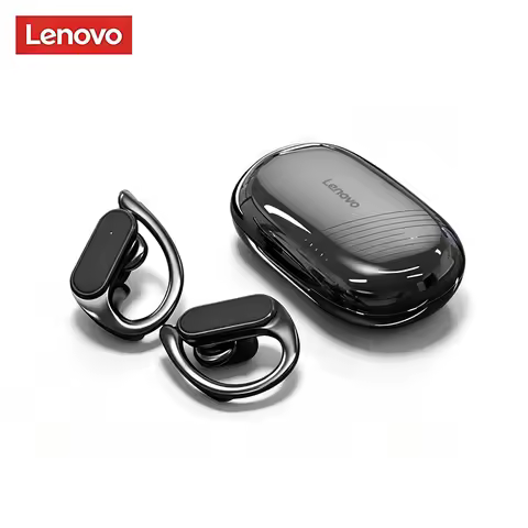 Lenovo LED Display Wireless Open-Back Headphones Long Battery Life Hi-Fi Stereo True Wireless Headph