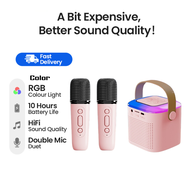 Upgrade Bluetooth Speaker 2 Microphone Wireless Karaoke Portable Karaoke Set with 2 Mic BLUETOOTH SPEAKER Family KTV BLUETOOTH Easily connect