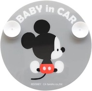 日本 汽車用 DISNEY 迪士尼 MICKEY 米奇老鼠 BABY IN CAR 車上有嬰兒 吸盤 吸塑