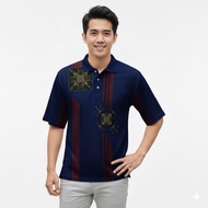 Noveli wear - Pocket Polo Shirt with Motif | Men's Batik Collar Distro T-Shirt | Adult Pocket Top