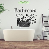 USNOW Bathroom Mirror Wall Sticker, DIY 3D English Acrylic Decal, Waterproof Acrylic Thickness 3D Mirror Mural Wall Decals