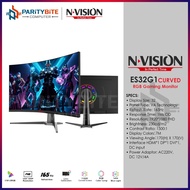 NVISION 165HZ 32 inch Curved Monitor PC Desktop Computer Monitor 1MS GTG Gaming Monitor