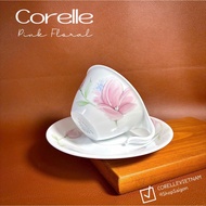 Corelle USA Logo 1970s - Pink Floral - 01 Exclusive Vitrelle Glass Afternoon Tea Set