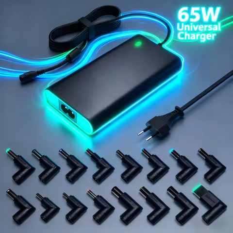65W/45W Universal Charger – for ASUS Vivobook, Acer Aspire, Dell XPS, HP, Lenovo Yoga, ThinkPad, Sam