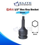 8mm x 1/2" Hex Bit Socket/ Hex Key Socket/ Allen Key Socket