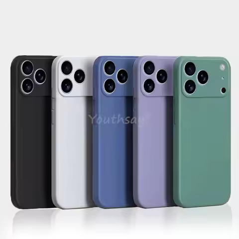 For iPhone 17 Pro Case Liquid Silicone Plain Case For iPhone 17 Pro Air Cover TPU Anti-drop Protect 