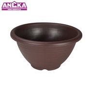 FELTON 68cm Round Flower Pot With Hole - Dark Brown/Dark Grey/White Color (FBL 2458)