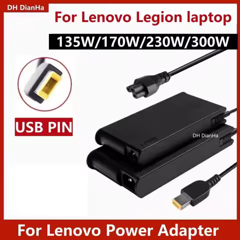 135W 170W 230W 300W USB AC Laptop Power Adapter For Lenovo Legion R/Y7000P Y9000K P50 P70 Power Supp