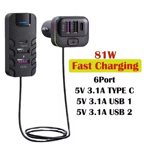 66W Car Cigarette Lighter Splitter QC 3.0 PD USB Car Charger PD Quick Charging For Iphone Car USB So