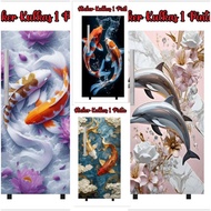 1-DOOR FRIDGE STICKER WITH BETTA FISH MOTIF SIZE 60X120