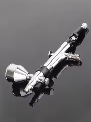 Dual Action Airbrush Pen with Rotatable Air Brush Head Gravity and Both Side Available Match Most Ty