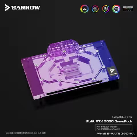 Barrow GPU Cooler Water Block For Palit RTX 5090 GameRock OC Graphics Video Card Full Coverage PC Ra