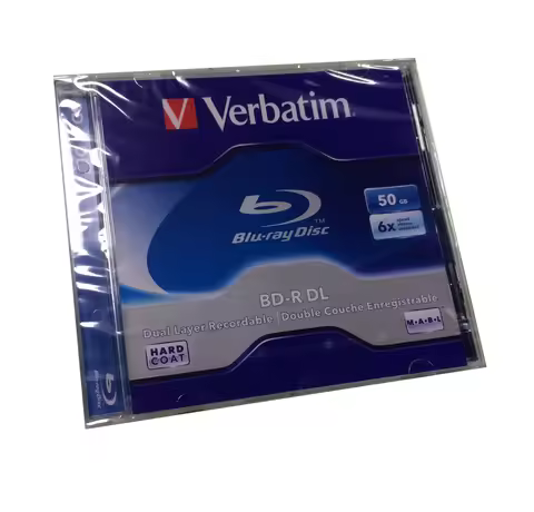 Verbatim Blu-Ray Disc BD-R DL 50GB 6X BDR Blank Bluray Disks Dual Layer Recordable