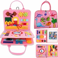 New Multi-Page Pink Felt Busy Board Montessori Toy CECPC Children's Felt Learning Board