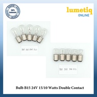 Miniature Bulb B15 24V (15W/10W) Double Contact