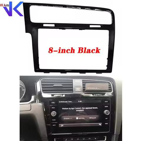 RHDLHD 8 inch / 9.2 inch Piano Black MIB Radio Frame Panel Plates Decorative Frame For VW Golf 7 MK7