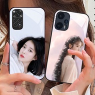 IU Lee Ji-eun Kpop Tempered Glass Phone Case For Xiaomi Redmi 12 4G 13C Note 13 pro plus 12 12S 11 1