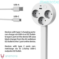 ANEMONE Wall Outlet Extender, EU Rotates Electrical Outlet Extender Plug, Convenient Adjustable Leng