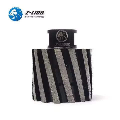 Z-LION 2" Zero Tolerance Diamond Drum Wheel 50mm Metal Segmented Finger Bit For Granite Marble Hole 