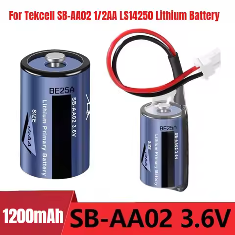 1200mAh for Tekcell SB-AA02 3.6V 1/2AA LS14250 Lithium Battery