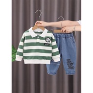 Boy Autumn Suit Handsome Children Spring Autumn Boy Baby Korean Version Handsome Clothes Trendy Gene