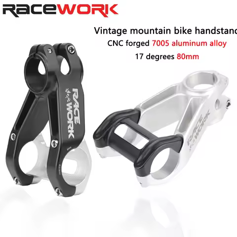RACEWORK Bike Stem 28.6-31.8mm High Strength Aluminum Alloy Degrees 80mm Length Mountain Cycling Ste
