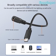 RR Flexible 2 Wire DC35135 DC5521 Female To Type C Connector For Stable Low Voltages Devices Chargin
