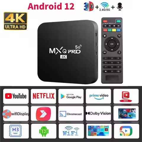 New Smart TV Box MXQ-PRO 4K HD Android 12 Set Smart TV Box 2.4/5G Dual-WIFI 3D Video Media Player Ho