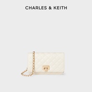 CHARLES and KEITH CK2-70160082-2กระเป๋าสะพายไหล่ Linger สีทึบสำหรับผู้หญิง